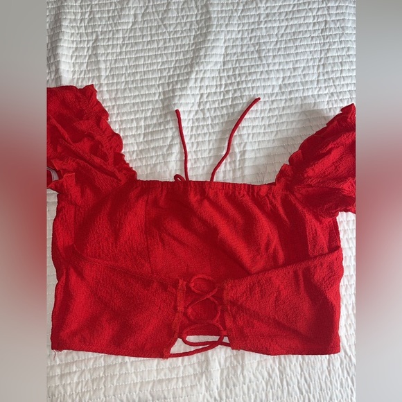 Princess Polly Red Crop Top - Picture 3 of 3